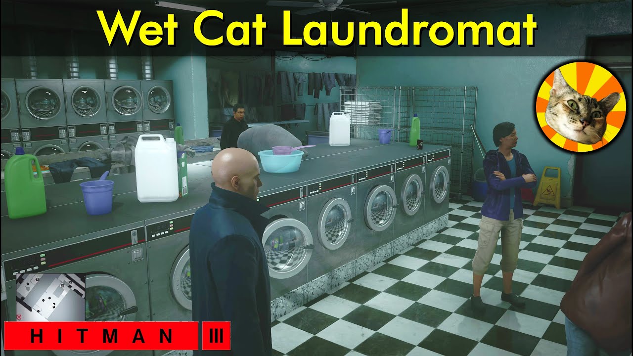 Wet Cat Laundromat interiors tour | Hitman III | The Game Tourist