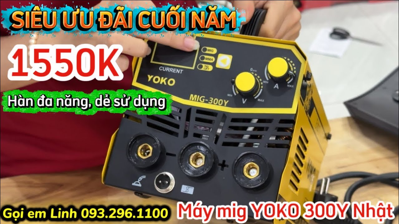 🔴SALE CHỈ 1550K MÁY HÀN MIG ĐA NĂNG RẤT DỄ SỬ DỤNG THƯƠNG HIỆU NHẬT YOKO 300Y #mayhan #kobe #yoko 