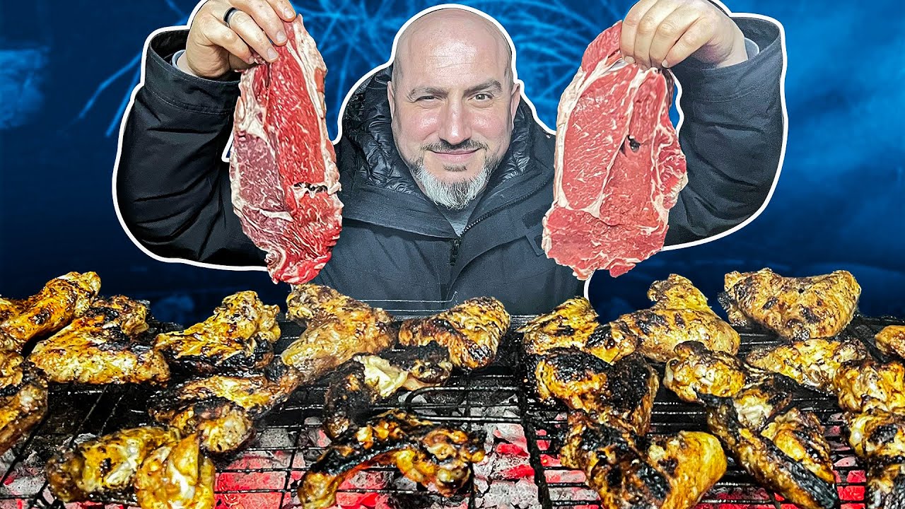 Bahçede İnanılmaz Lezzet! 🔥 Izgarada Tavuk ve Antrikot Şöleni 🍗🥩