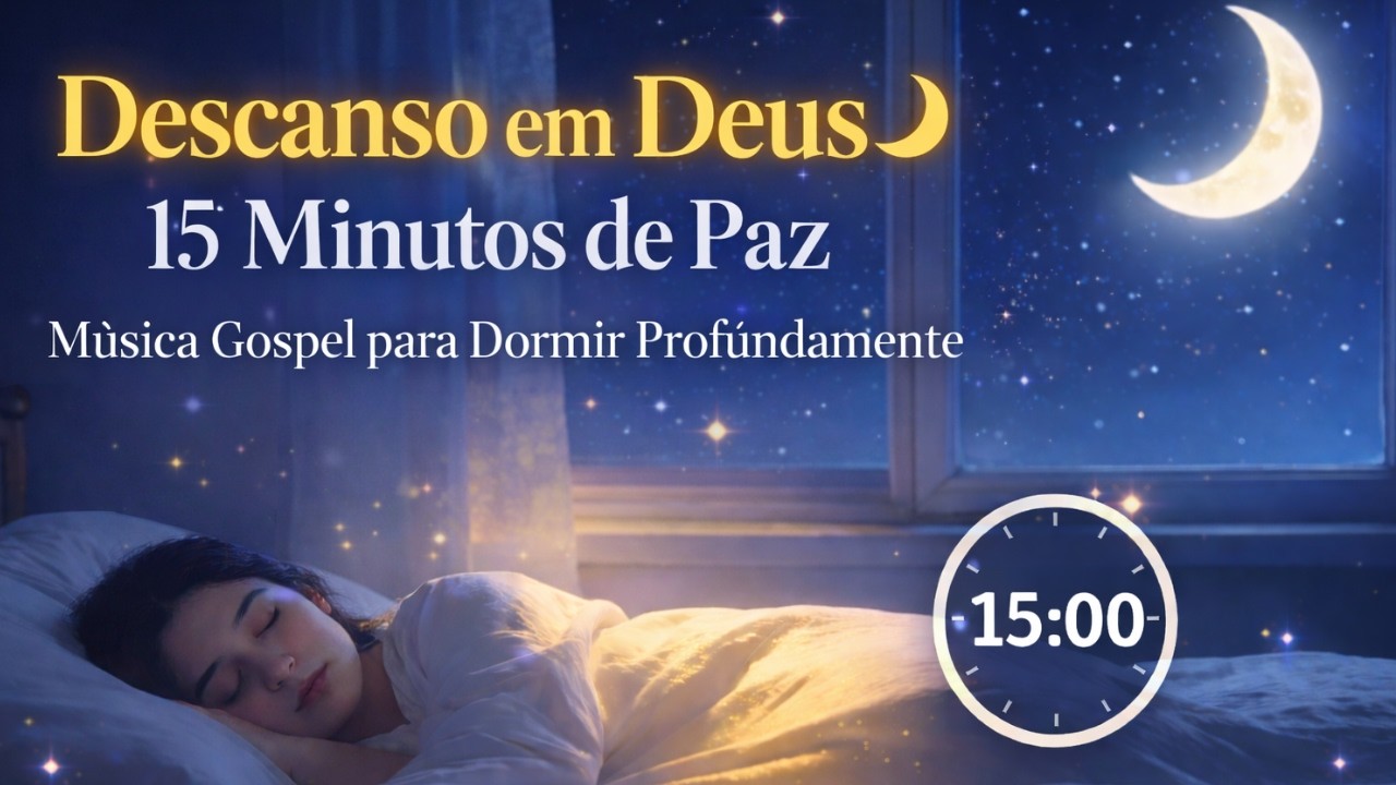 Descanso em Deus 🌙 15 Minutos de Paz | Música Gospel para Dormir Profundamente