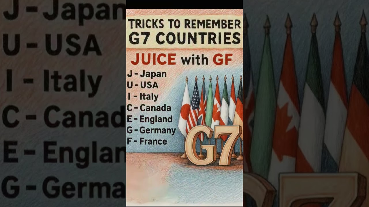 Trick to remember G7 countries..|| #upsc #mostbrilliantanswersofupscipsias #education #ias