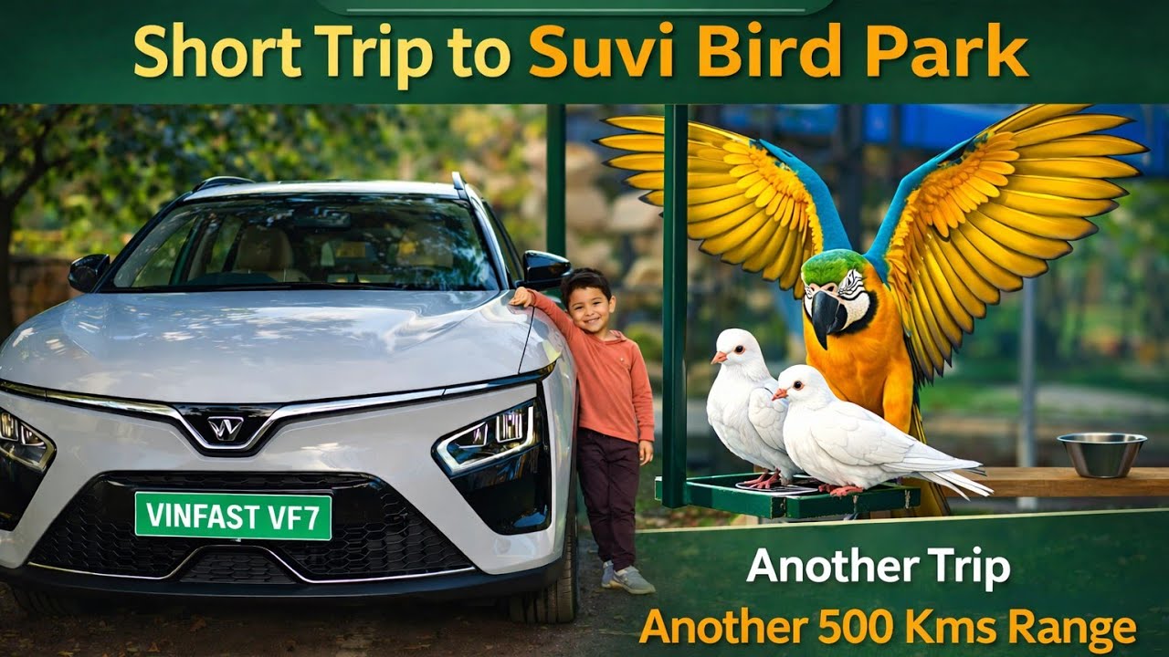 VINFAST VF7 RANGE TEST & TRIP TO SUVI BIRD PARK NAGPUR #vinfast #vinfastindia #vf7 #birds 