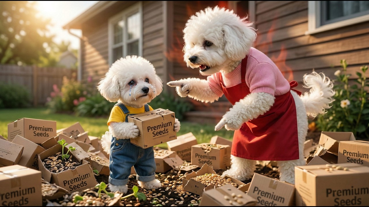 What did Baby Puppy buy 📱💸that made Mom Dog cry?