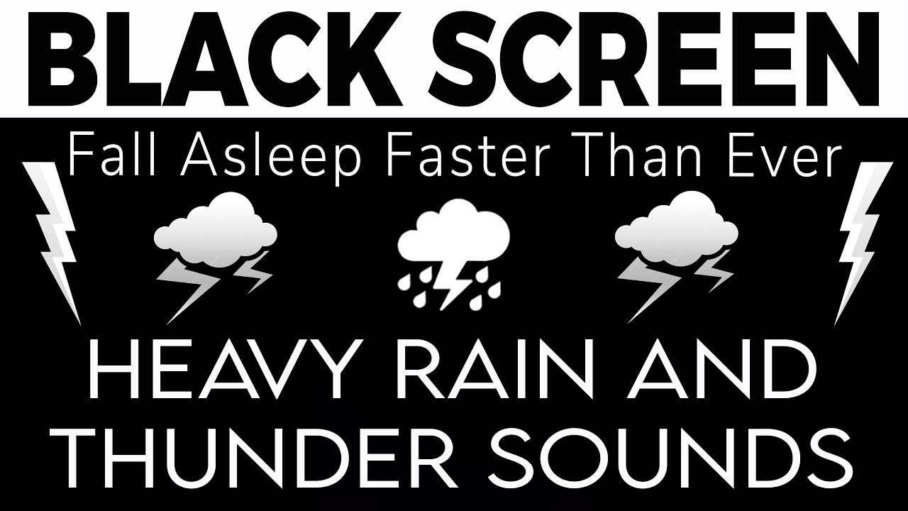 🔴 Heavy Rain and Thunder Sounds for Sleeping | Black Screen 10 HOURS | Fall Asleep Faster Than Ever