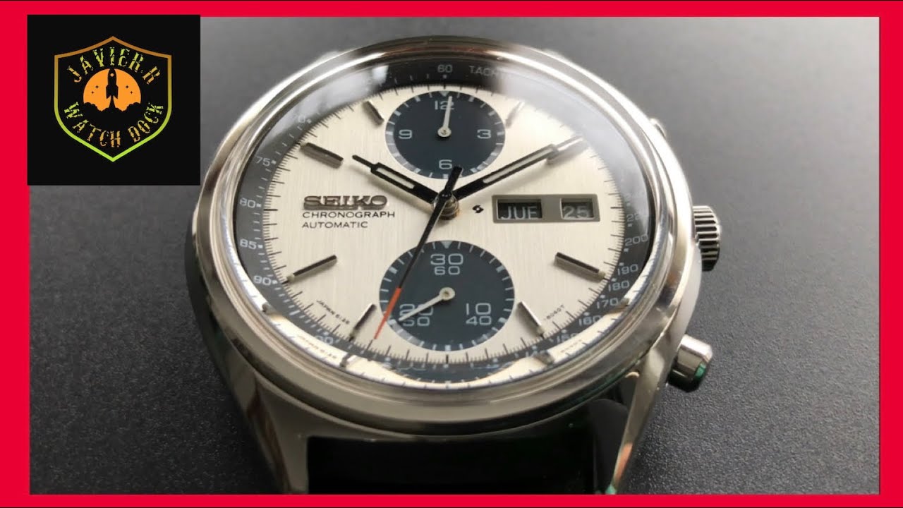 🔊Reloj SEIKO PANDA 6138 CRONOGRAFO AUTOMÁTICO VINTAGE. CAMBIO DE PLEXI/CRISTAL.PLEXI REMOVE.