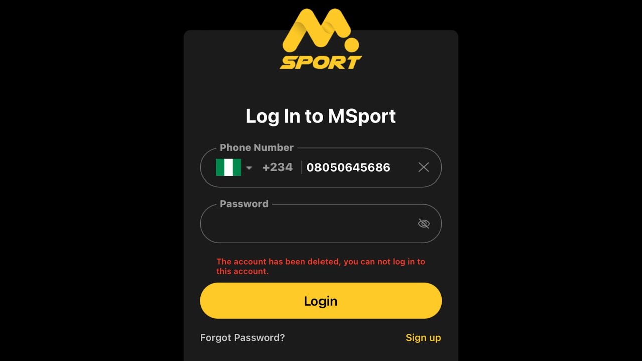 How To DELETE Your MSPORT Account 