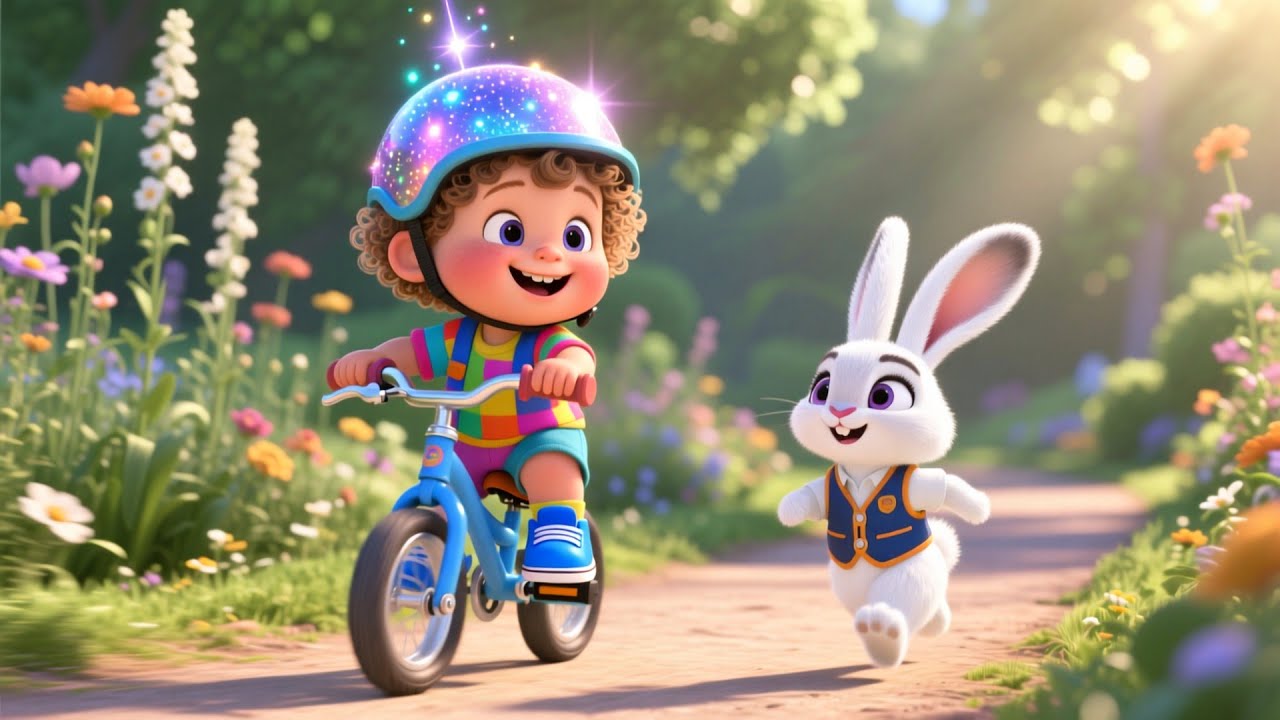 Bike Race Song 🚴‍♂️💨 | Fun Vehicle & Learning Song for Kids | Playful Adventure Rhyme