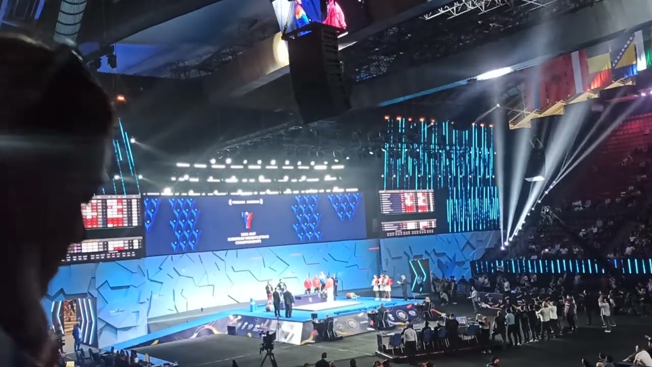 2023 European Weightlifting Medal and Anthem Ceremony Yerevan
