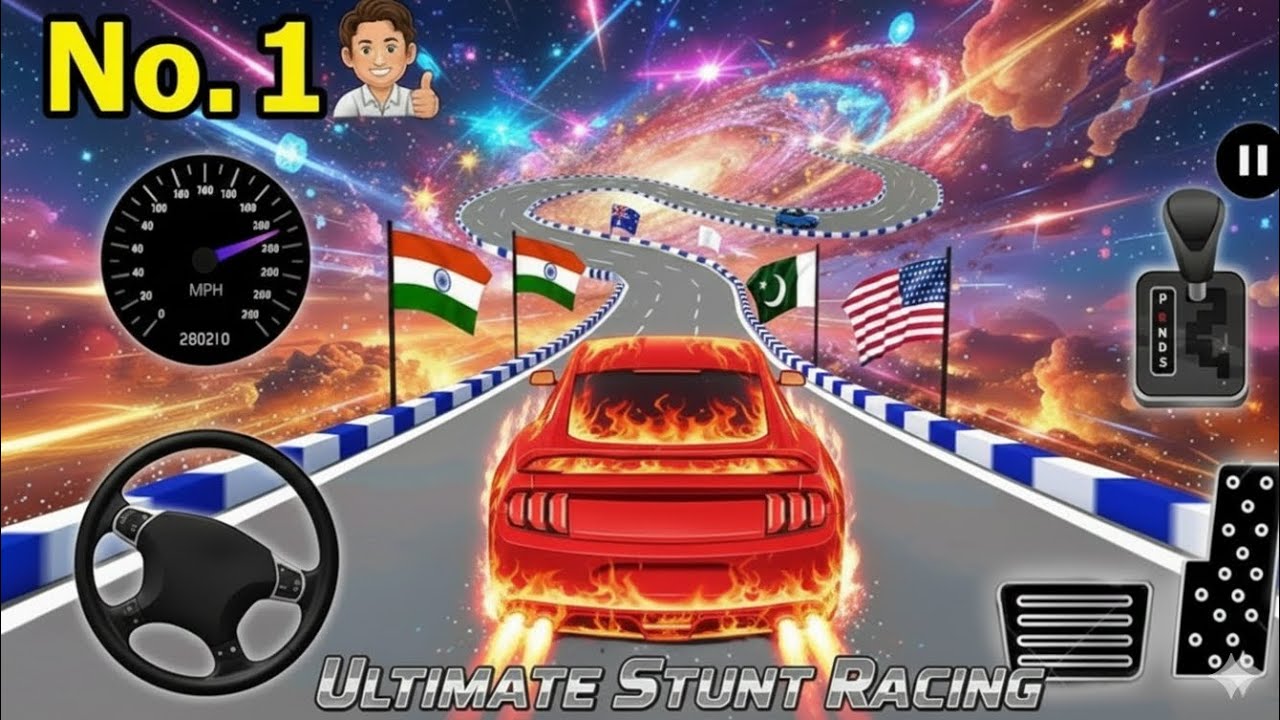 Mega Ramp ( Monster Car Racing 3D ) ||  Extreme Car Stunt - Android Gameplay #2 (Car Game Car Game)