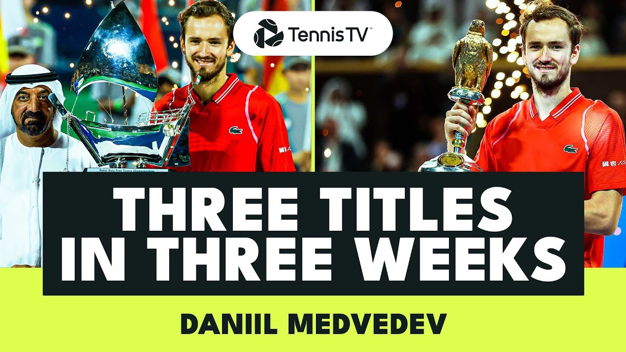Daniil Medvedev Domination 🤘 Three Titles in Three Weeks!