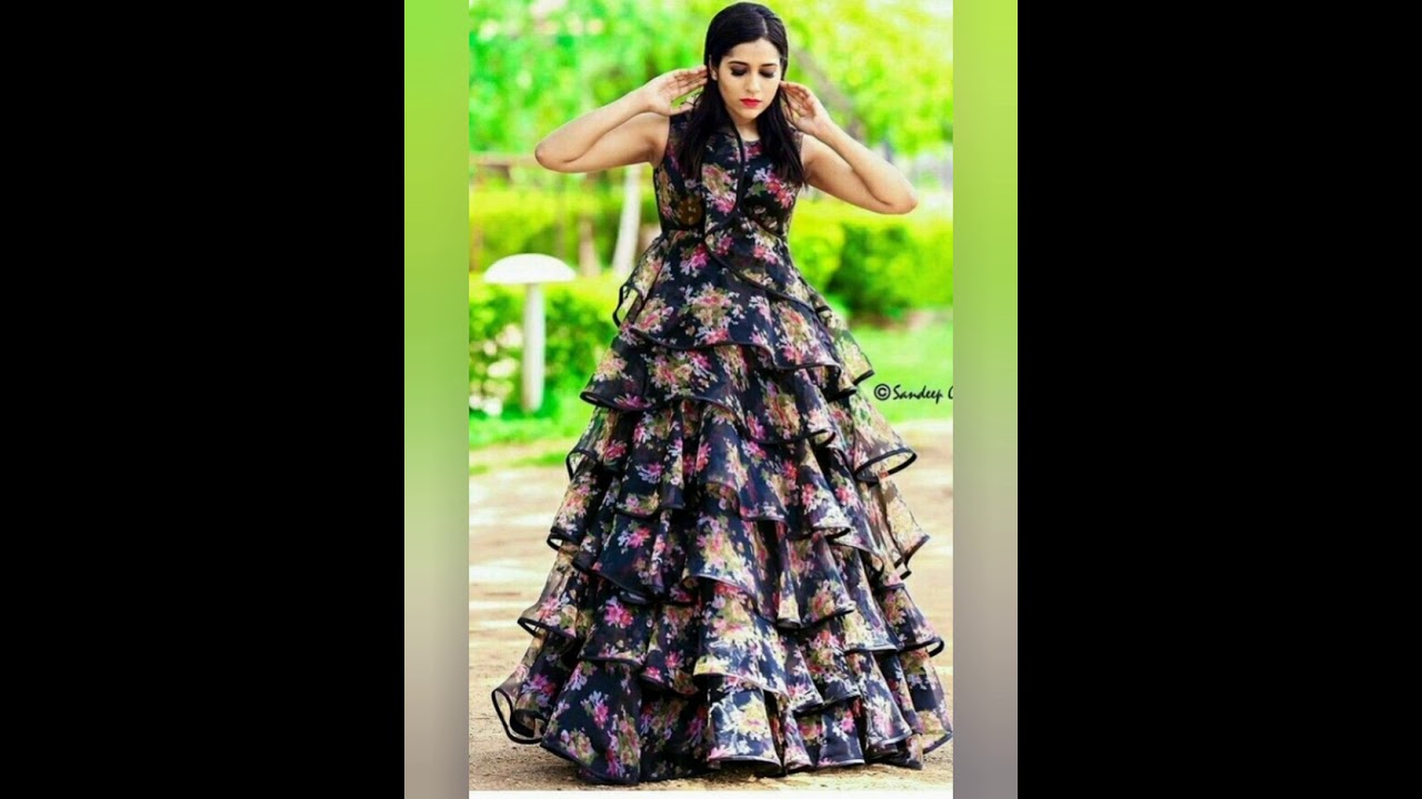New Party Wear Gown 2021, Multi layered Gown, New Trending lehenga❤
