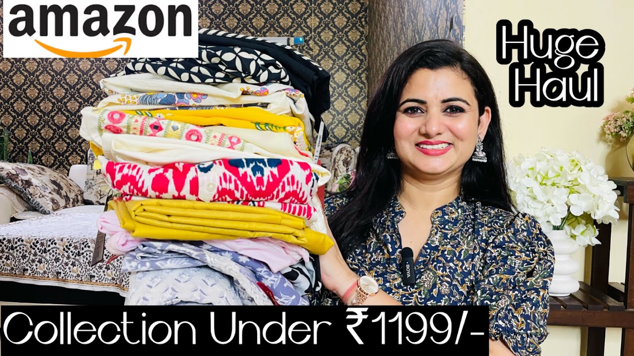 Huge Amazon Haul, Chikankari Kurta Pant With Dupatta, Embroidered Cotton Kurta Palazzo Set, Shikha