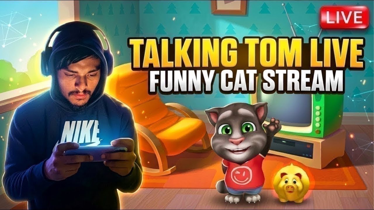 #talkingtom live #talkingtom2 #trending #live #funnycat #cartoon #Talkingtomlivewithprim