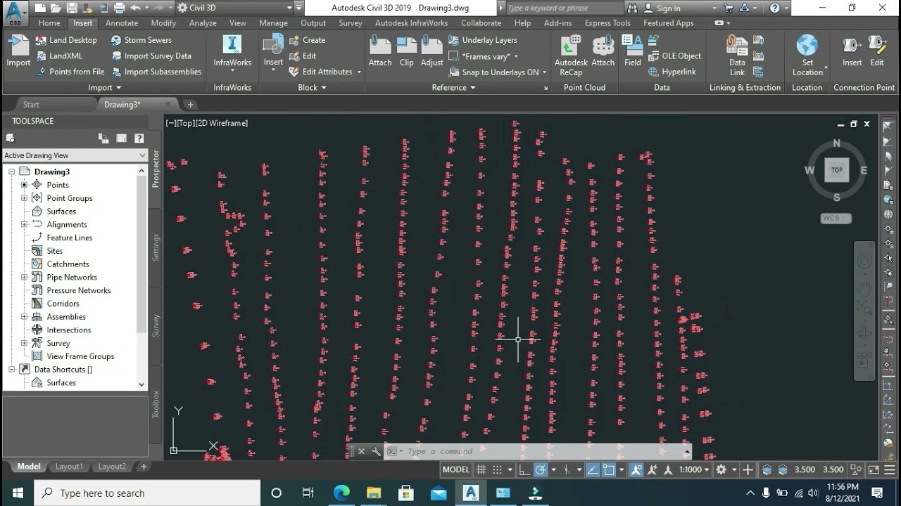 How to import points from excel to Civil 3d