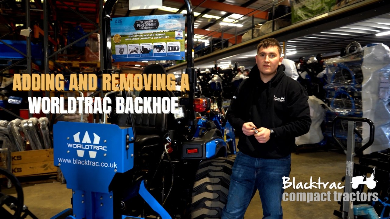 How easy is it to add or remove a compact tractor implement?
