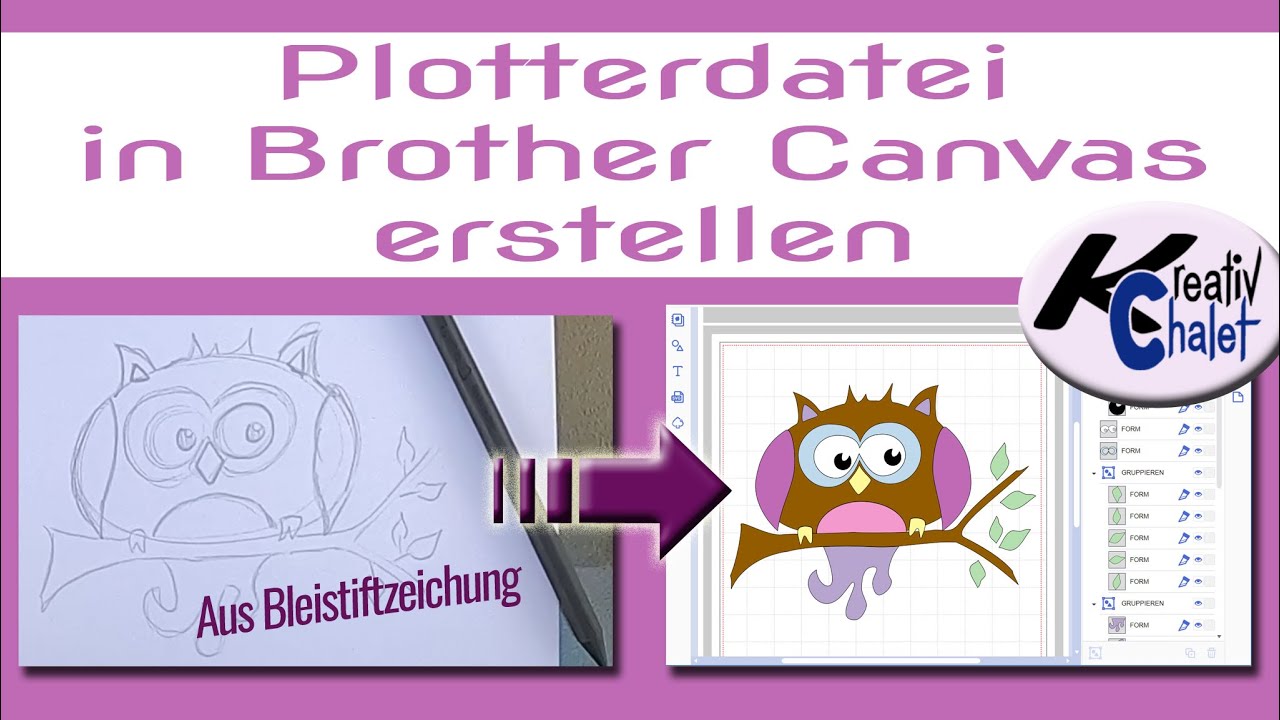 Plotterdatei in Brother Canvas aus Bleistiftskizze erstellen