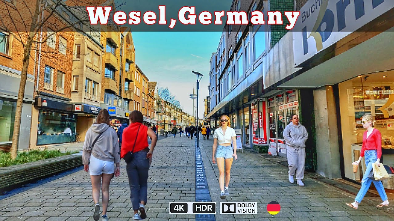 Wesel,Germany /walking tour in Wesel a beautiful elegant city 4k HDR