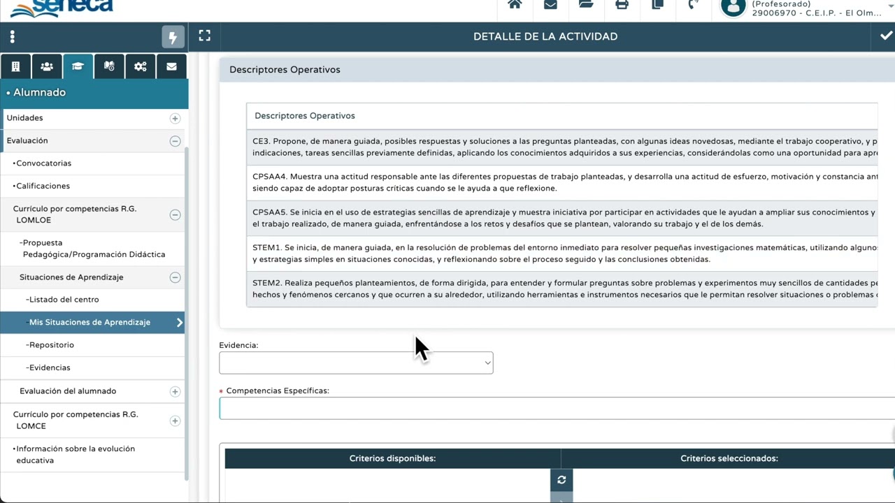 Situaciones de Aprendizaje en SENECA