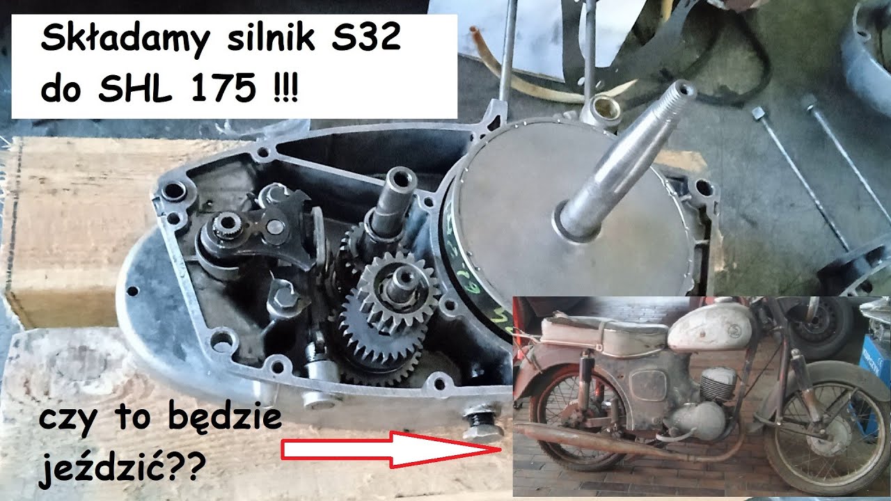 SHL 175 M11, cz.1 Silnik S32, składanie silnika rozpoczęte.