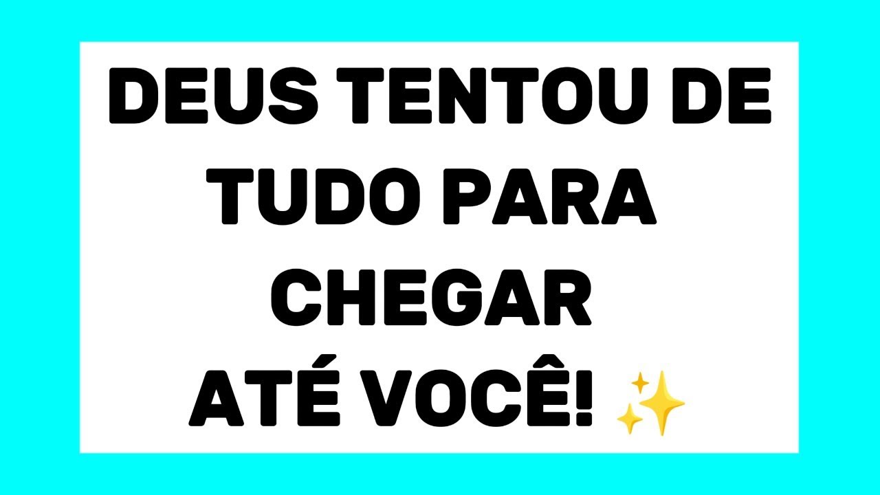 Deus diz: 
