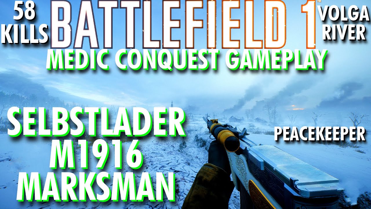 BF1 Is Still Strong In 2025... Selbstlader M1916 Gameplay - Battlefield 1 Conquest No Commentary