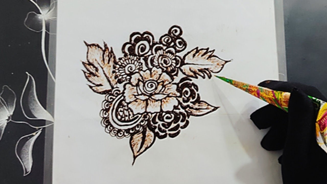 Easy Rose Flower Mehndi Design🌿 | Simple Floral Mehendi✨
