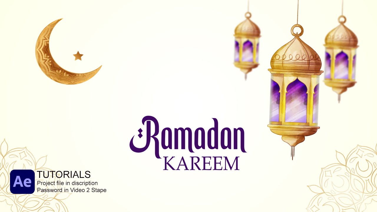 Ramadan animation after effect | Eid Mubarak after effects tutorial | Ramadan motion graphics