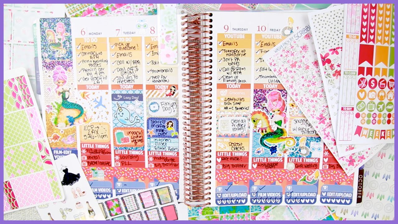 Planner Update: Mermaid Spread + Sticker Hauls!