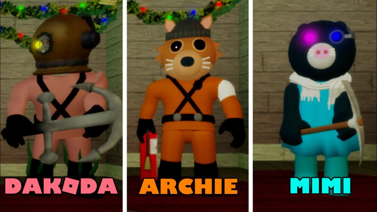 Piggy Skin Gameplay #74: Dakoda (Red), Archie (Kenneth) and Mimi (Blue)