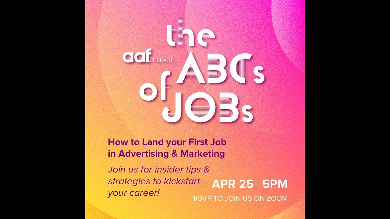 ABCs of JOBs 2024 - How to Get a Job in Advertising