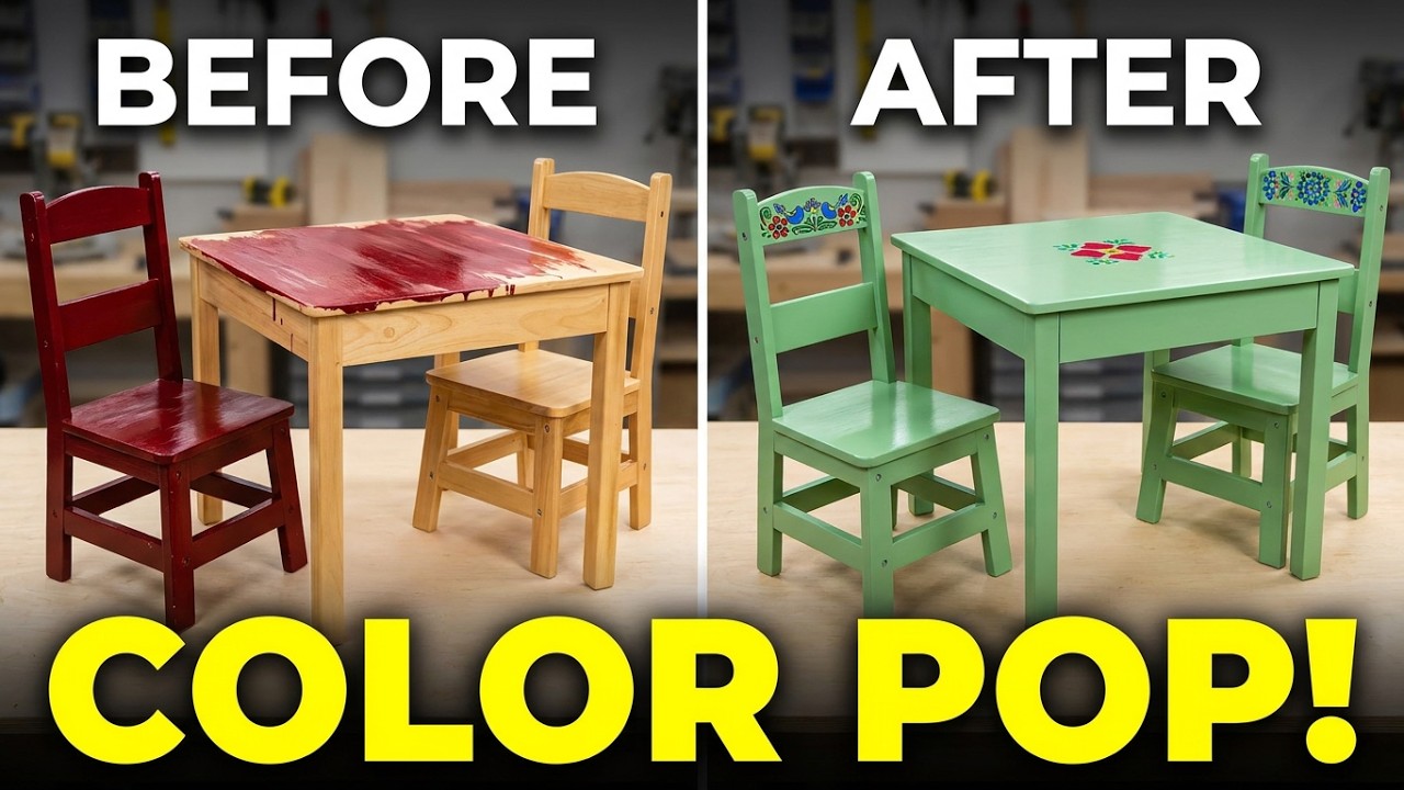 Kid's Table and Chairs Set Get A Makeover