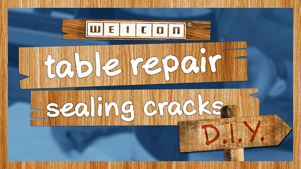 DIY table repair, sealing cracks in wood | WEICON Easy-Mix PU 240