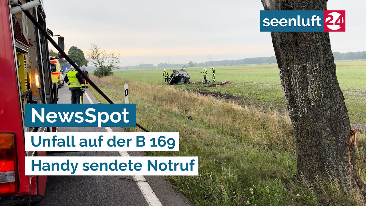 NewsSpot: Unfall auf der B 169 - Handy sendete Notruf
