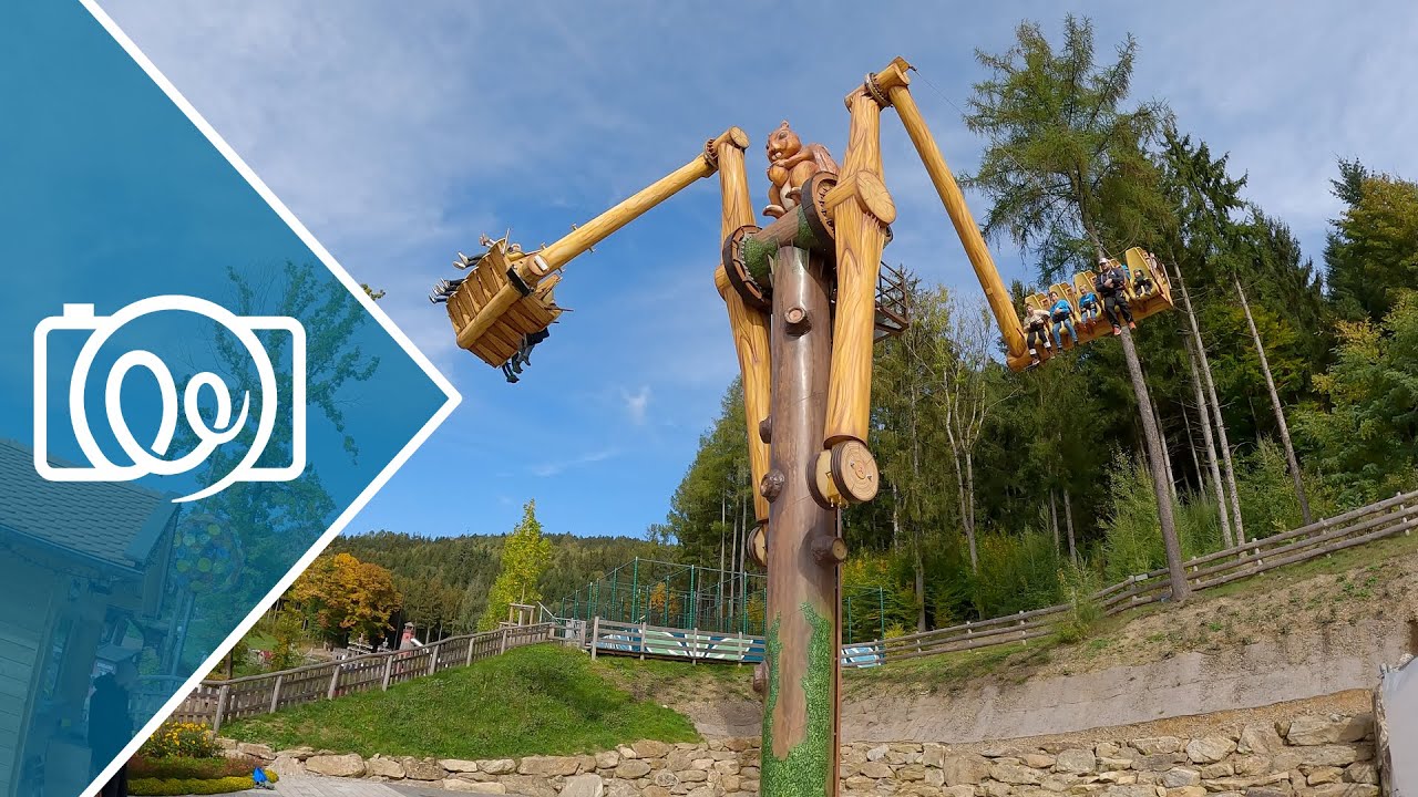 Superschaukel (RES Super Swing) @ Edelwies Freizeitpark Neukirchen 2022 - 4K Offride Video