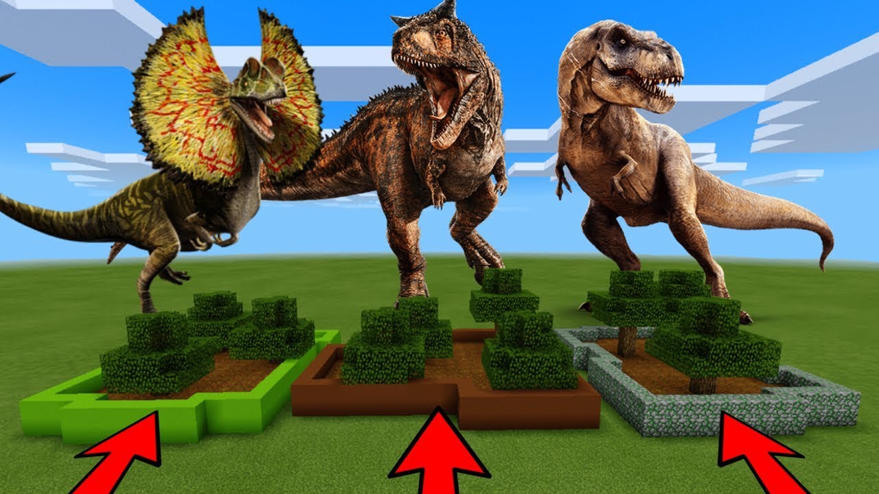 MCPE: DO NOT CHOOSE THE WRONG FARM (T-Rex, Carnotaurus & Dilophosaurus)