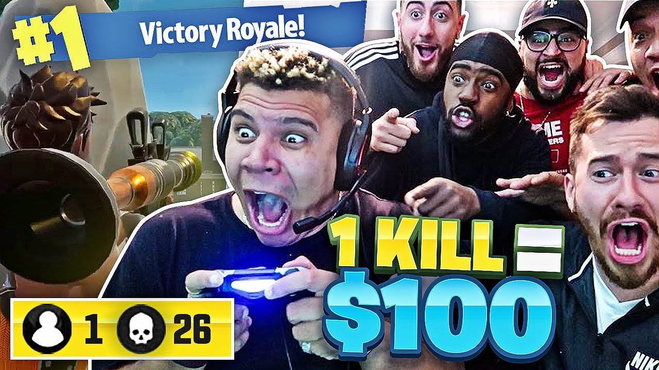 1 УБИЙСТВО = ИСПЫТАНИЕ FORTNITE НА 100 ДОЛЛАРОВ С КОМАНДОЙ ALBOE И WOLFIE!! Fortnite: Королевская...