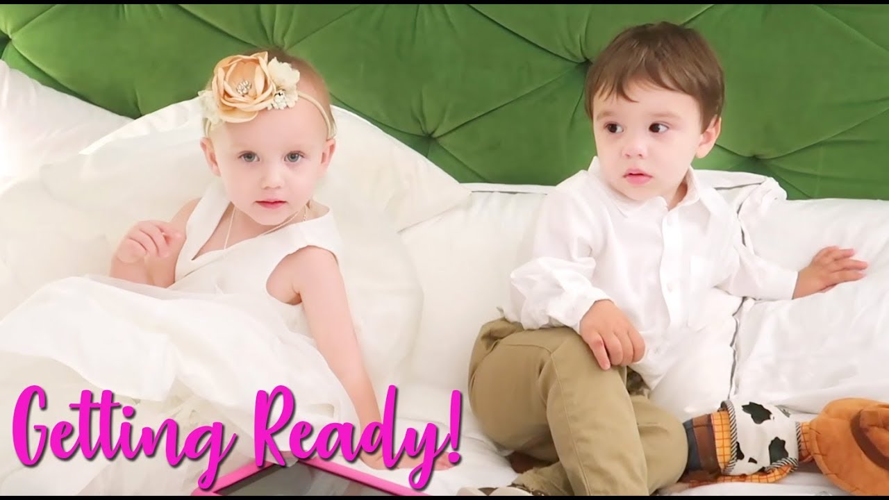 Twin Flower Girl & Ring Bearer Getting Ready On Wedding Day!