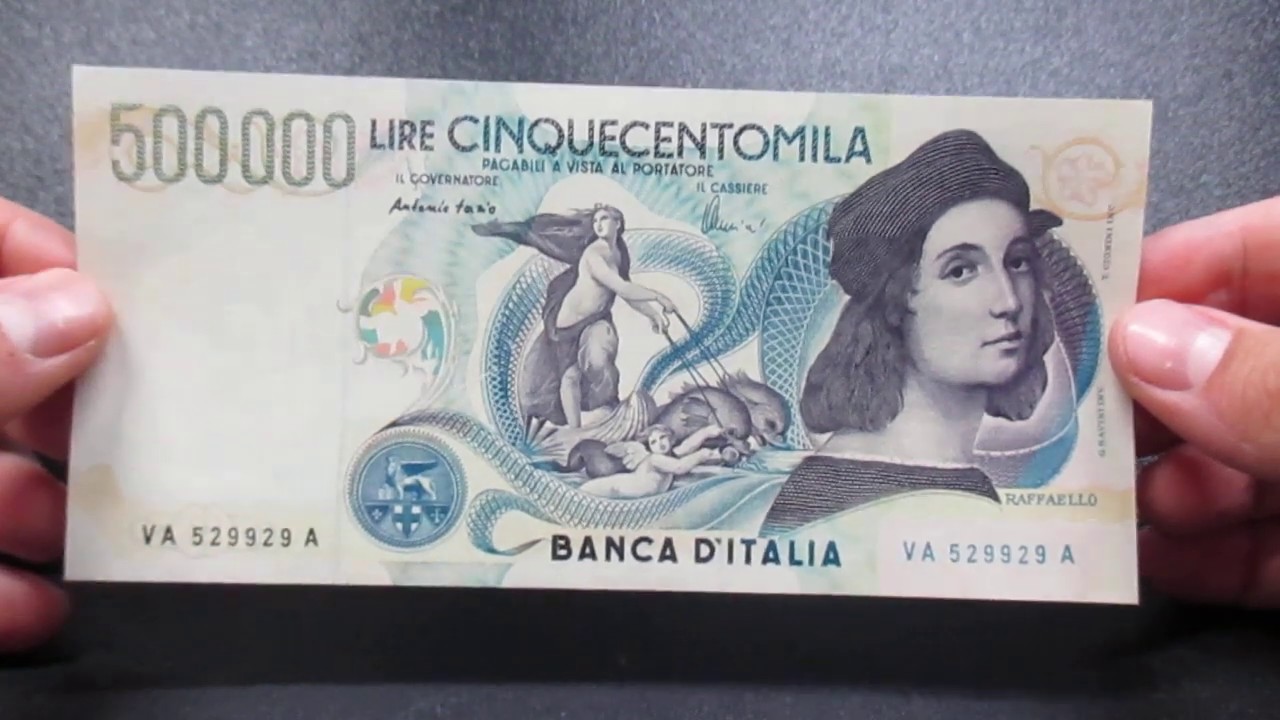 Banconota 500000 Lire della Repubblica Italiana - Raffaello