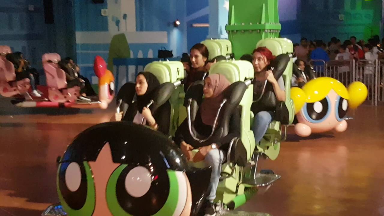 Close to death IMG world's largest thempark on bubbles at back seat