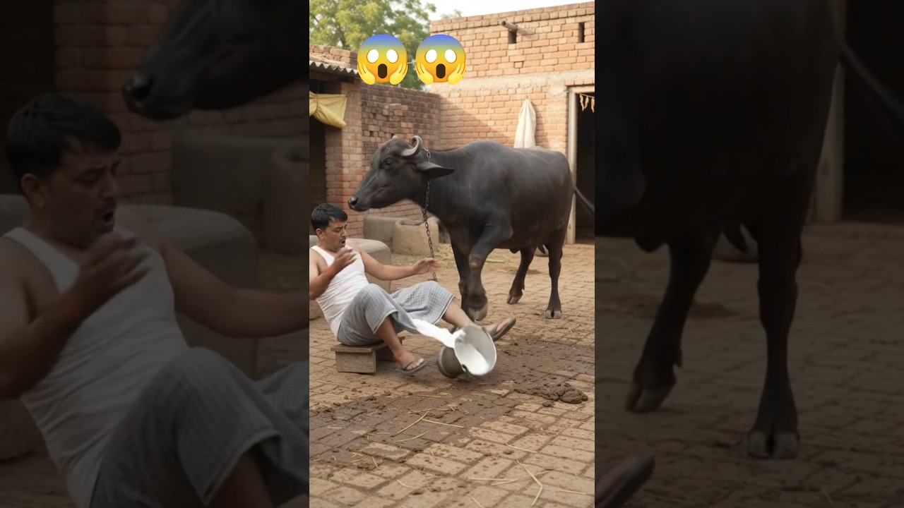 Alright, alright, stay calm! 😂 The buffalo kicked again 🐃🤣