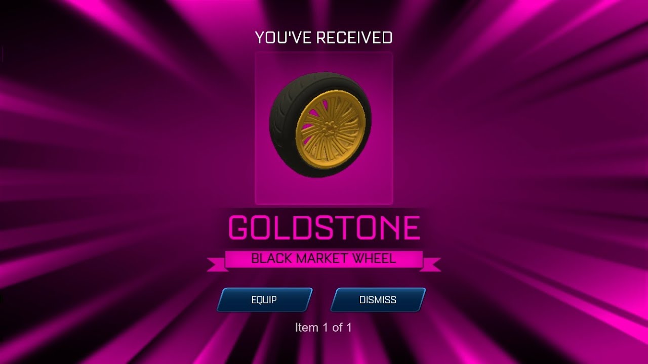 Claiming the Goldstone Wheels FULL SHOWCASE | Rocket League Sideswipe