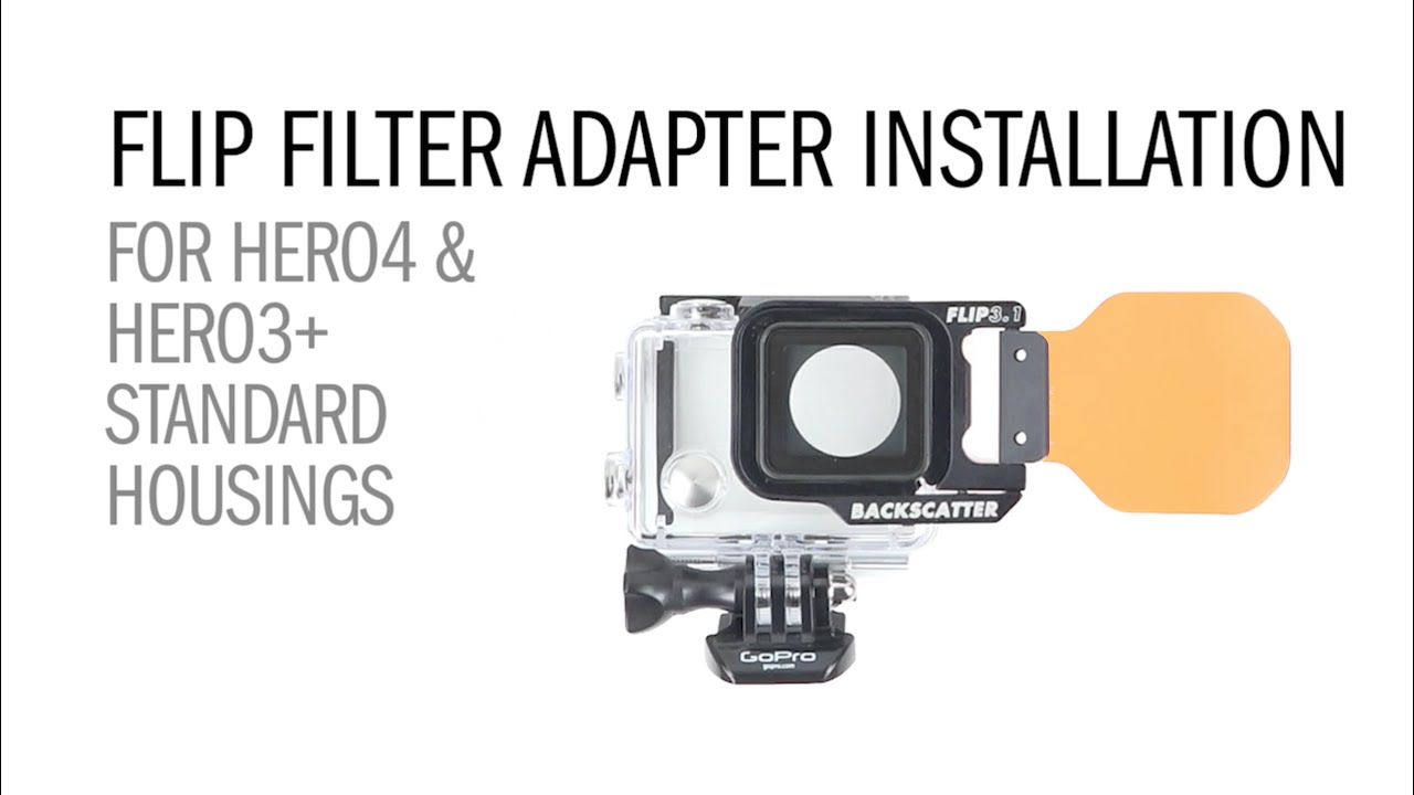 Установка адаптера для стандартного бокса GoPro Hero4 и Hero3+ с откидным фильтром