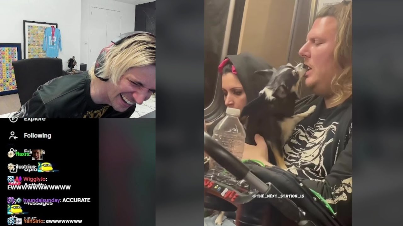 xQc Can't Stop Laughing to "The Next Station Is" TikToks