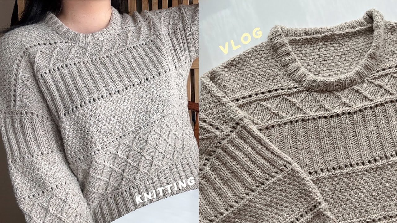 🪵😳미쳤어..맨날 입을거야.. 잉그리드 스웨터 뜨개 브이로그/Ingrid Sweater/쁘띠니트/라라뜨개/PetiteKnit