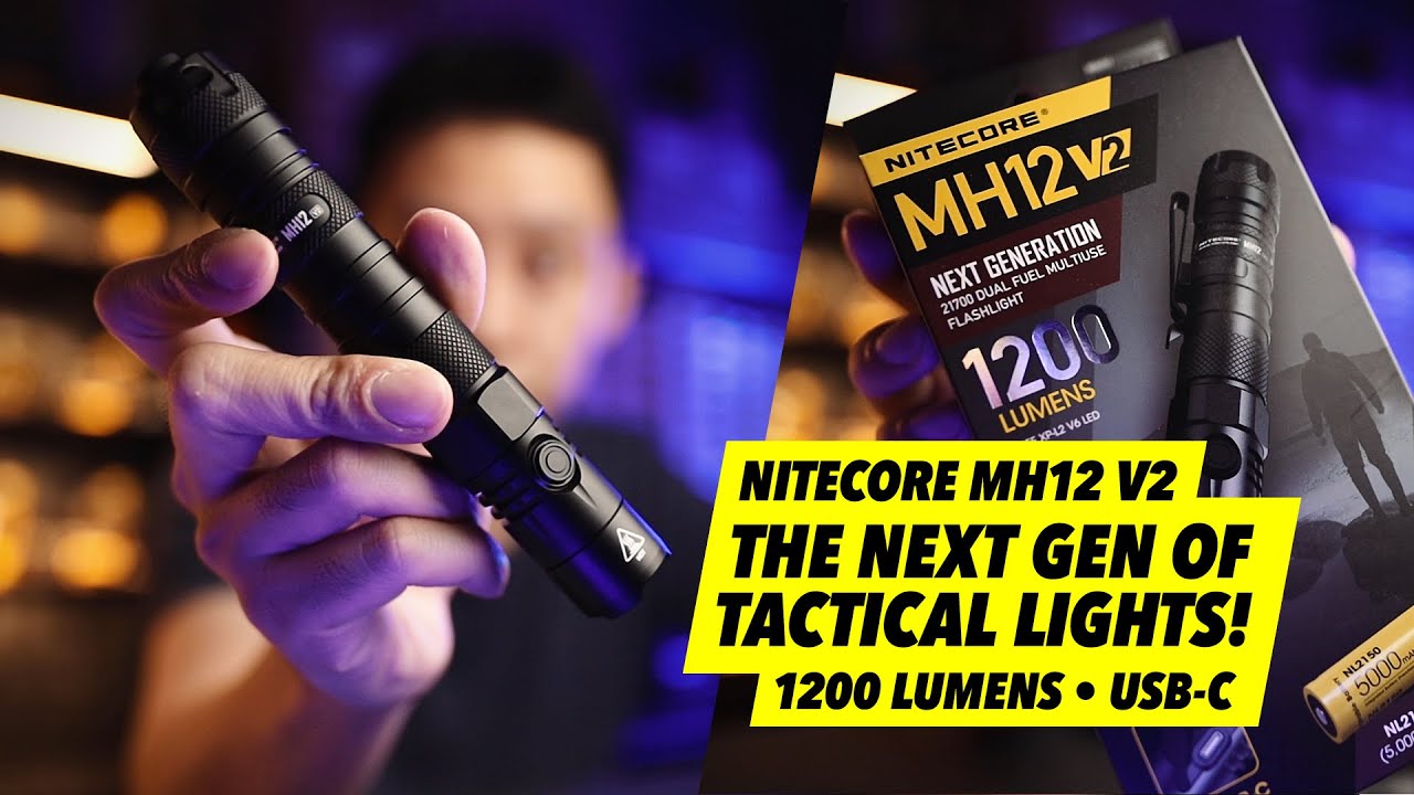 Nitecore MH12 V2 (1200 люмен) — новое поколение перезаряжаемых тактических фонарей!