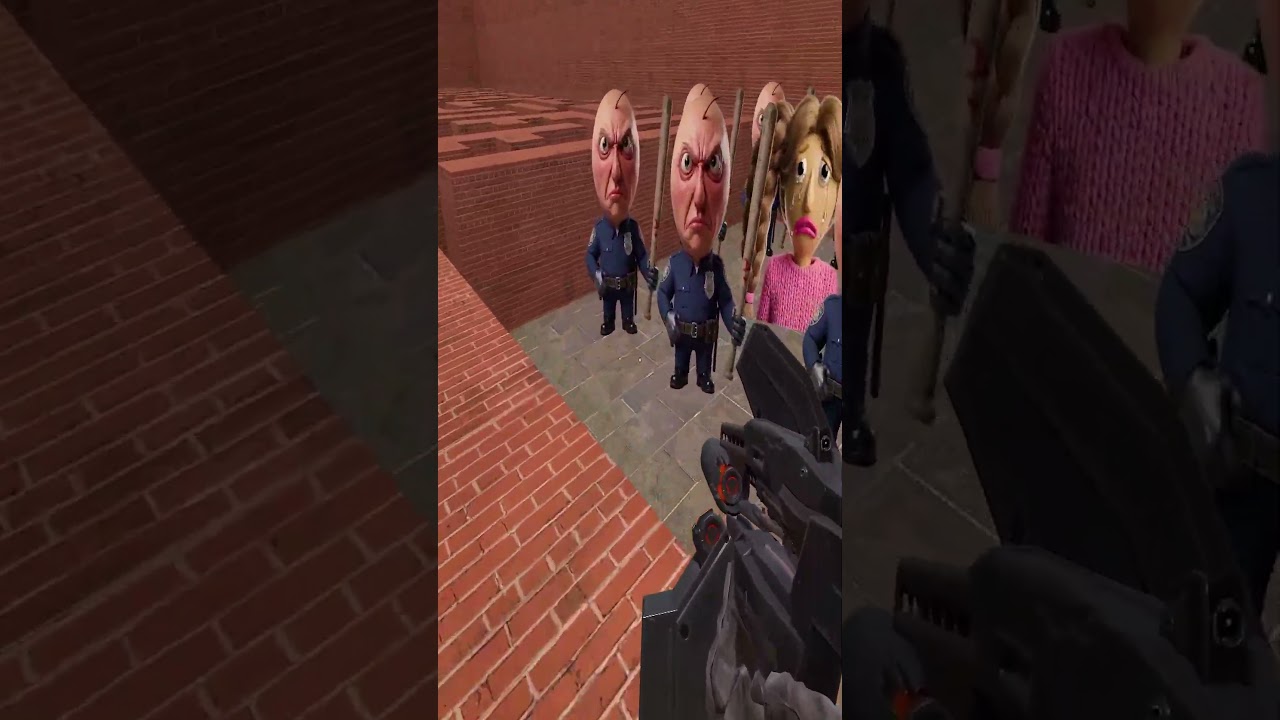 Baldi's police officers attacked a girl! I'll save her! #shorts #garrysmod #gmod