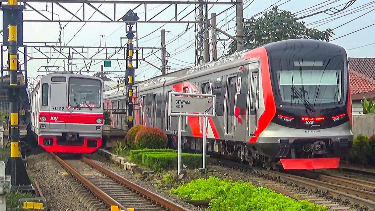 KUMPULAN KRL COMMUTER LINE TERBARU DI STASIUN CITAYAM : Ada TM 7000 Series Akan Segera Pensiun