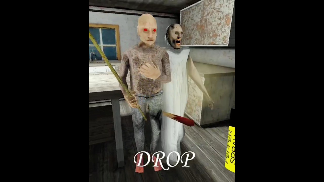 pepper spray Attack on Granny and grandpa in Kitchen #granny #shortvideo #gaming