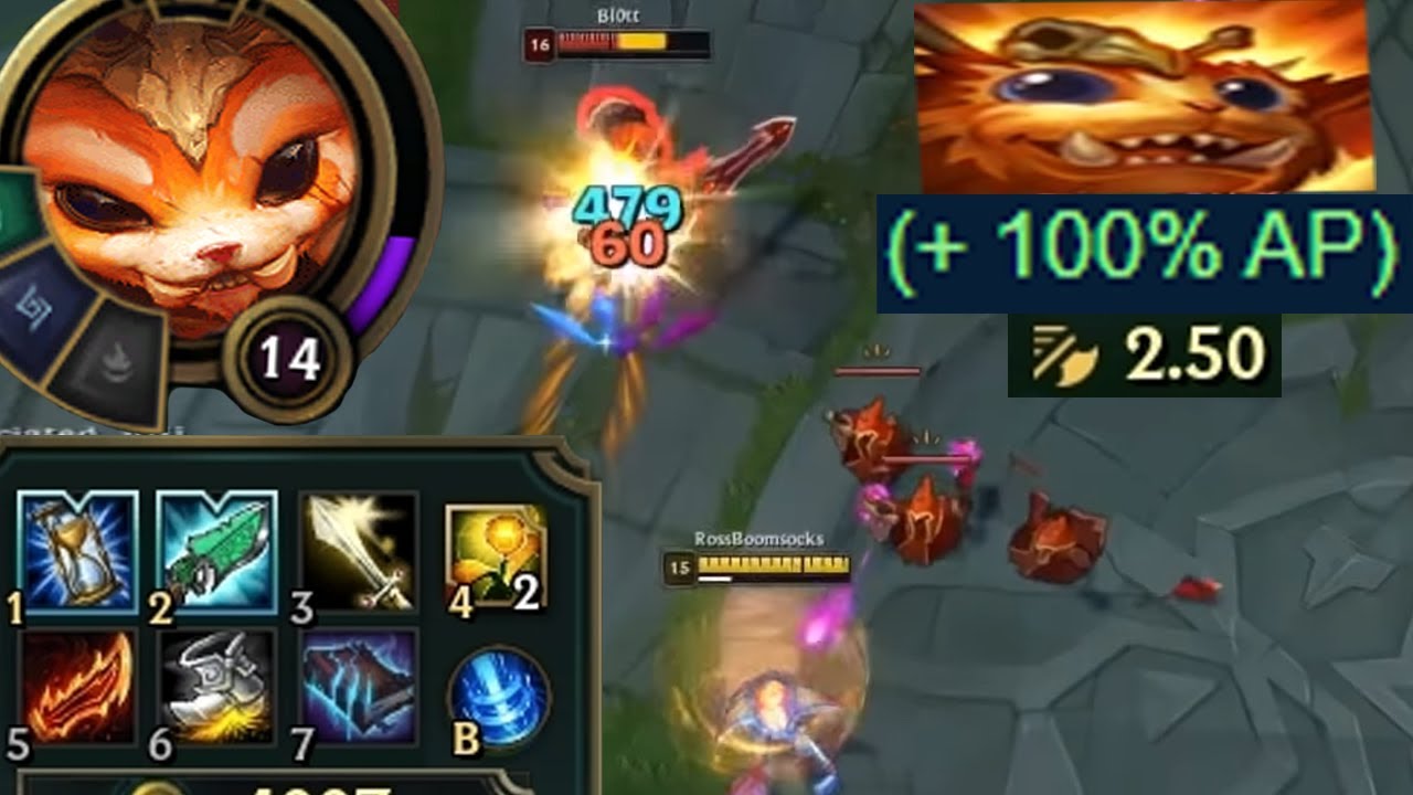 Gnar but his W has a 100% AP ratio for literally no reason so he can one shot people