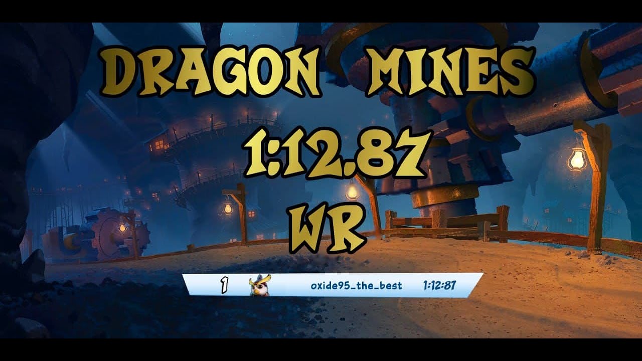 [CTR:NF] Dragon Mines 1:12:87 (Former World Record)